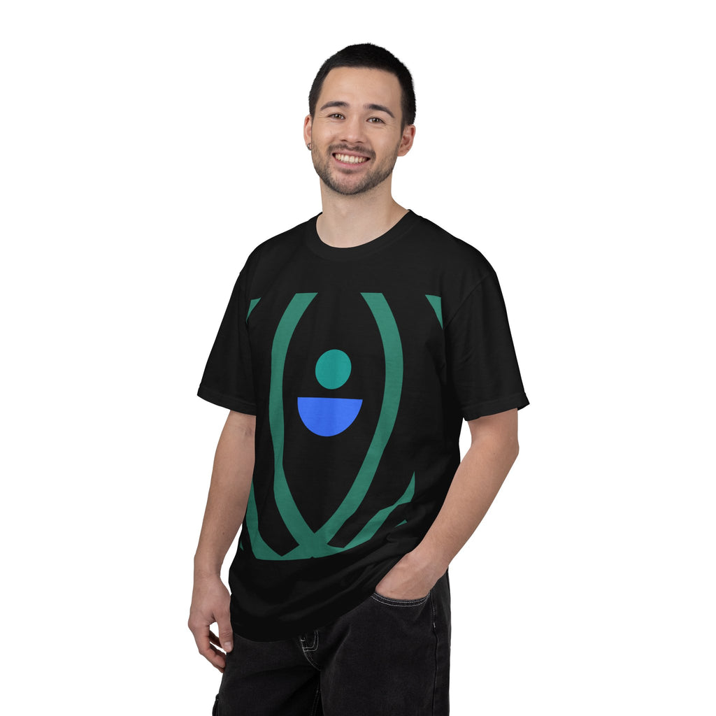 Minimalist Lotus Symbol T-Shirt — Modern Geometric Spiritual Tee