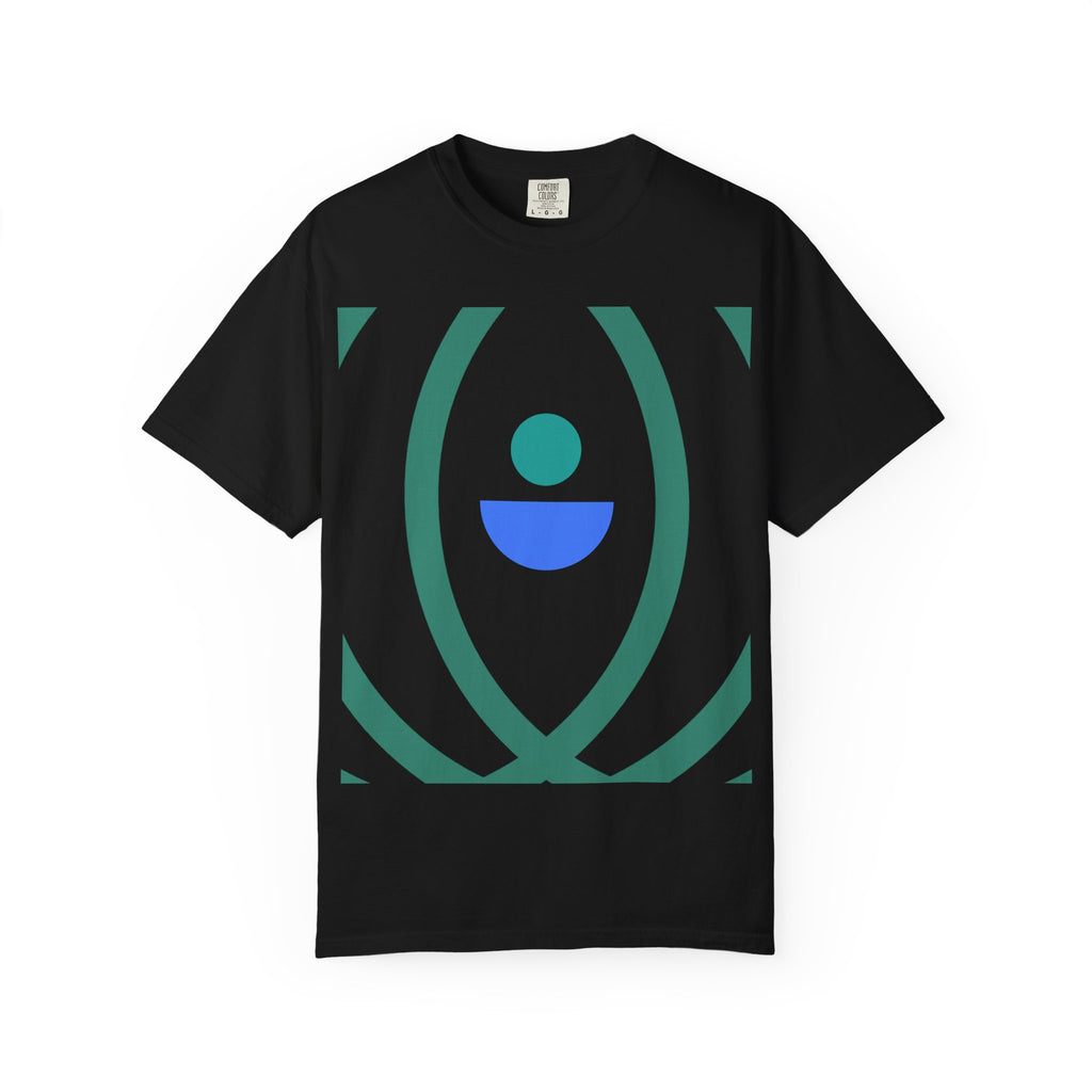 Minimalist Lotus Symbol T-Shirt — Modern Geometric Spiritual Tee