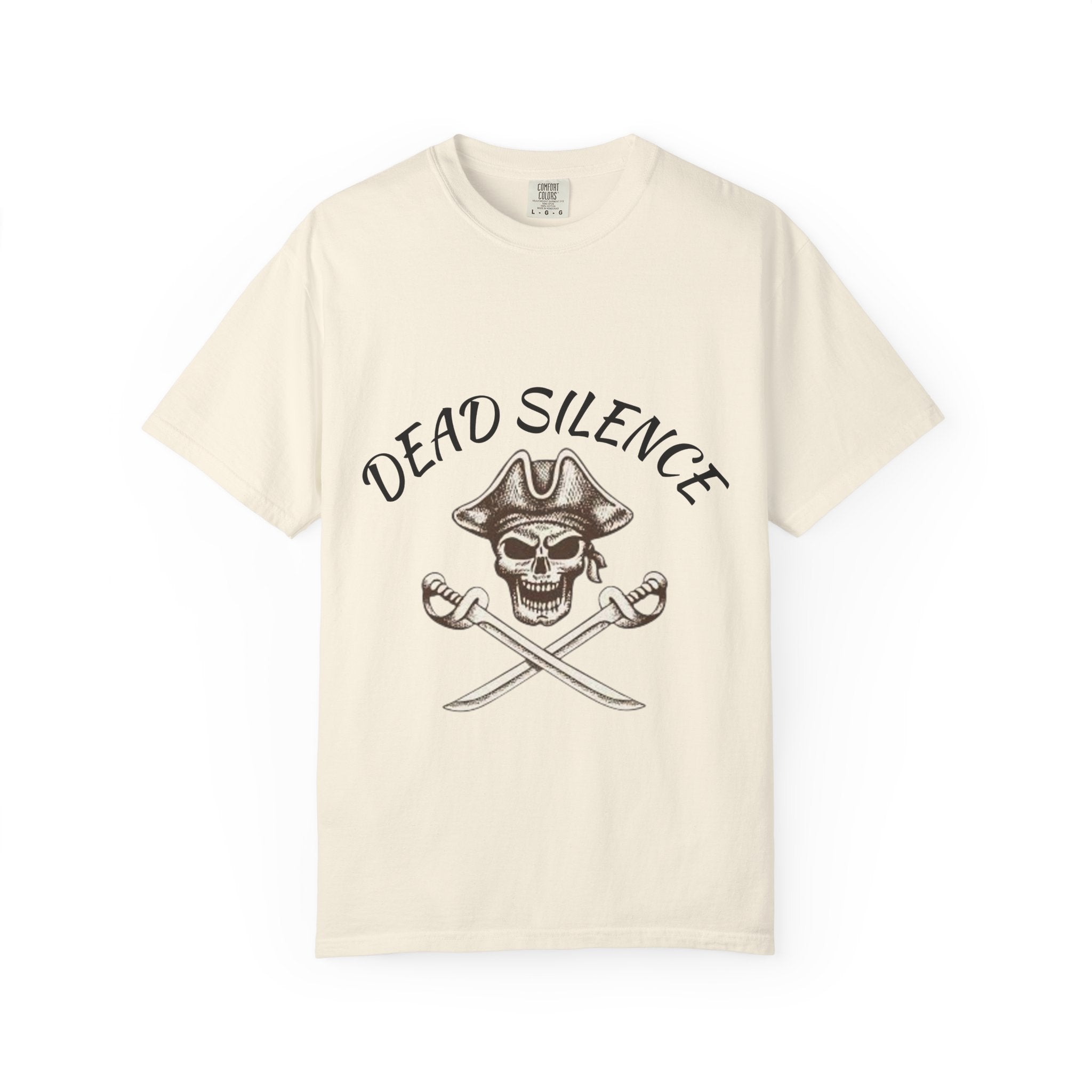 Dead Silence Pirate Skull T‑Shirt — Crossed Swords Graphic Tee